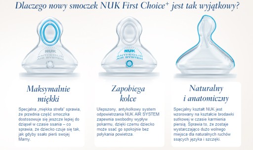Nuk First Choice + соска для бутылочки 6 м+ л 2 шт.