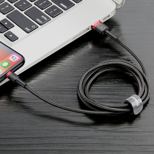 Плетеный усиленный USB-кабель Baseus для iPhone 5, 6s, 7, 8X11, 12, 13, 14, 50 см