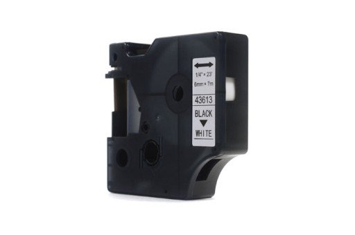 Dymo D1 Черная лента на белом 6 мм x 7m 43613