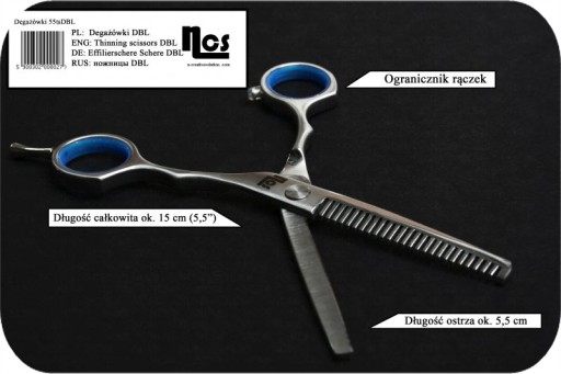 Profesjonalne degażówki fryzjerskie 5,5