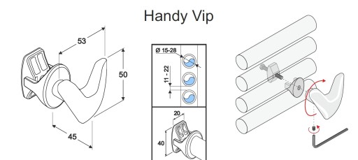 Крючок, вешалка, держатель радиатора TERMA VIP, Белый x2