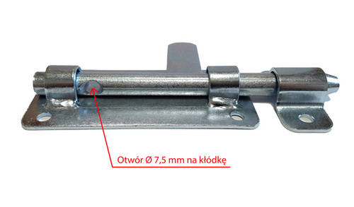 ZAMKNIĘCIE RYGIEL ZASUWA MAŁA fi 12 mm L-150 mm DO BRAMY KOJCA FURTKI