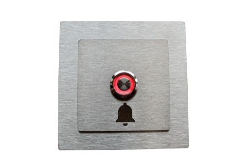 Кнопка звонка для домофона Steel LED 9/12/24/230В 10х10 INOX нерж.