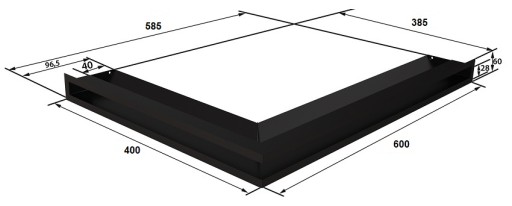 СЕТКА УГЛОВАЯ ЛЮФТ правая, 40х60х6, черная, без стыков