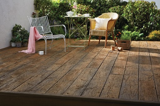 Millboard, современная, состаренная террасная доска.