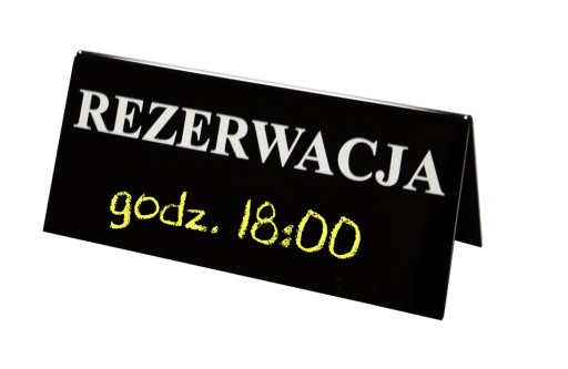 5 SZT - 1 SZT 13,98 NETTO REZERWACJA TABLICZKA DWUSTRONNA DO PISANIA