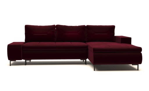 Угловой диван Velvet, серый бархат, правый и левый, 280х180
