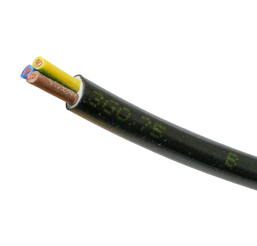 КАБЕЛЬ OMY 3x0,75 300/300В CU, черный, 100м