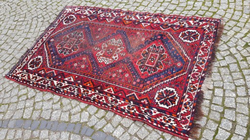 СТАРЫЙ ПЕРСИДСКИЙ КОВЕР КАШКАИ ИРАН 110/170