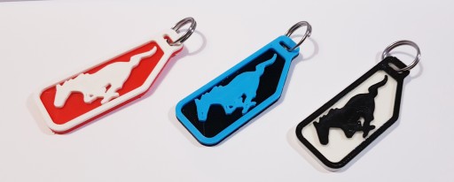 Брелок Mustang Ford Black/Blue для ключей GT