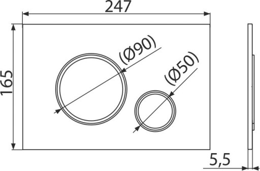 Кнопка для оправ Alcaplast ХРОМ-ГЛЯНЦЕ/ХРОМ-М