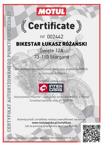 MOTUL FORK OIL EXPERT 10W МАСЛО ДЛЯ АМОРТИЗАТОРОВ 1л