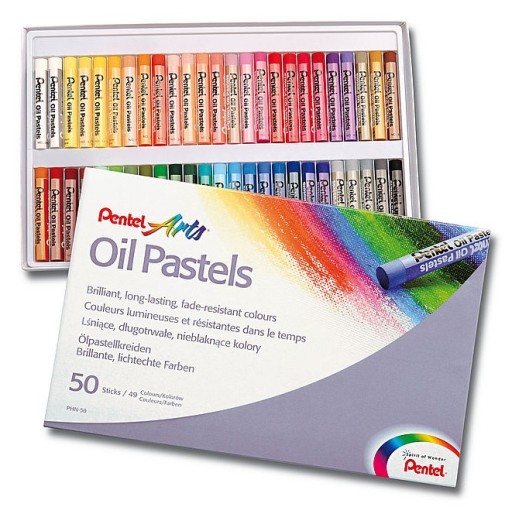 Пастельные масляные мелки PENTEL 50 цветов PHN50