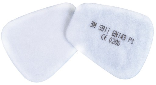3M 5911 Набор пар фильтров предварительной очистки от пыли, 2 шт.