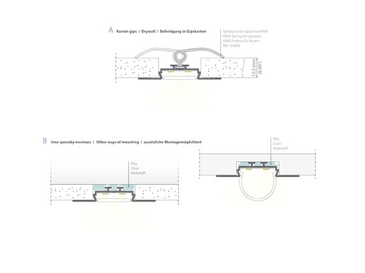 KLUŚ OPAC-30 Светодиодный профиль из анодированного алюминия - 3м