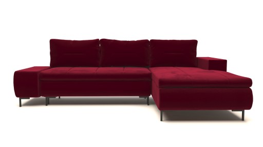 Угловой диван Velvet, серый бархат, правый и левый, 280х180
