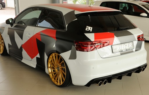 Губка заднего бампера, диффузор, Audi A3 S3 13-16