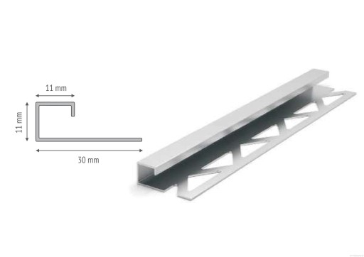 Listwa szczotkowana do glazury NCD11SC / 250 cm