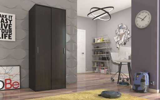 Szafa przesuwna ubraniowa 70cm 2 drzwi wenge U-70P