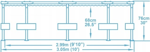 Каркасный бассейн Bestway Steel Pro Max 305x76см