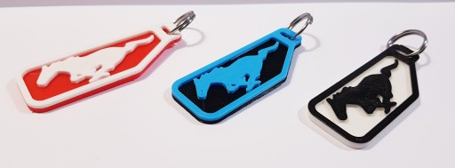 Брелок Mustang Ford Black/Blue для ключей GT