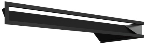 kratka luft NAROŻNA płytka SF 800x400x90 czarna lewa wlotowa metalowa