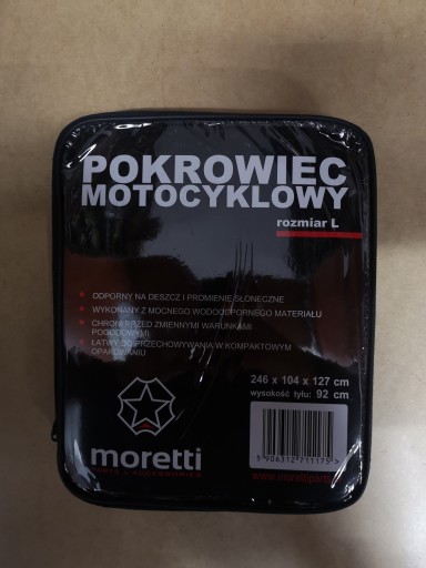 Чехол на мотоцикл MORETTI, размер L, черный