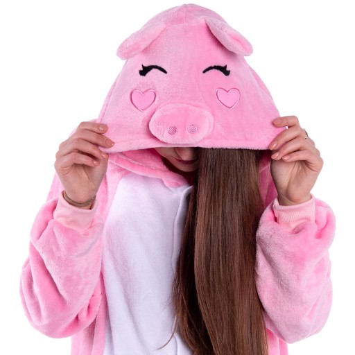 PIglet ПИЖАМА Свинья Кигуруми Комбинезон Маскировка S 146-154 см