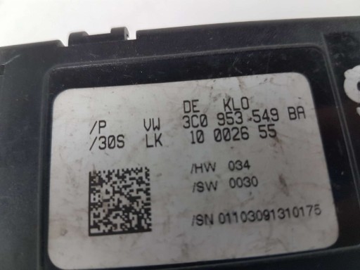 VW PASSAT B6 MODUŁ CZUJNIK SKRĘTU 3C0953549BA