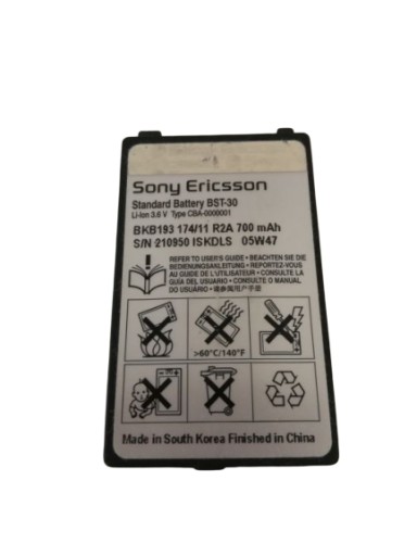 АККУМУЛЯТОР BST-30 SONY K300a K300c K300i K500c K500i