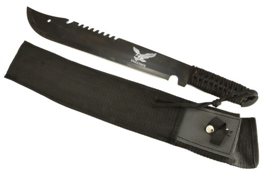 MACZETA NÓŻ DUŻA 50cm STAL OPLOT POKROWIEC BLACK