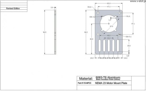 Монтажная пластина для двигателей Nema 23