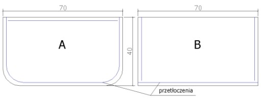 blacha przed kominek miedź patynowana 70x40cm
