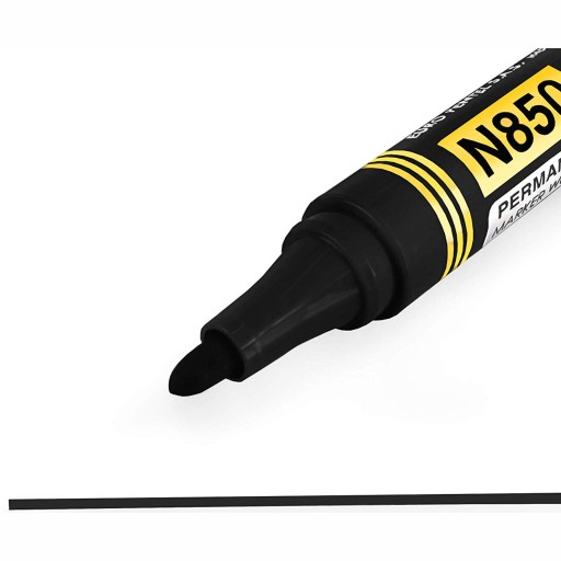 Перманентный маркер PENTEL N850, круглый, черный, универсальный ПРЕМИУМ