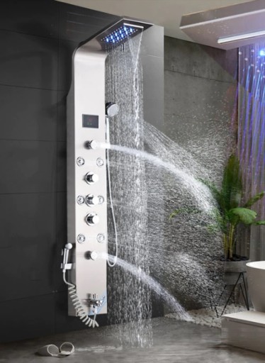 Душевая панель LED термостат для душа водопад