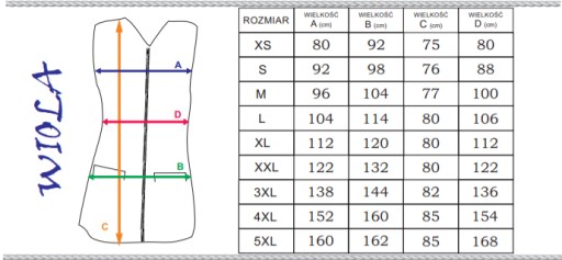 Wygodny FARTUCH BEZ RĘKAWÓW rozm. XXL