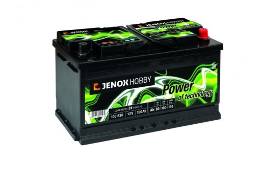 JENOX HOBBY АККУМУЛЯТОР 12В 100Ач МОРСКОЙ ДЛЯ ЛОДКИ НОВЕЙШЕЙ МОДЕЛЬ!