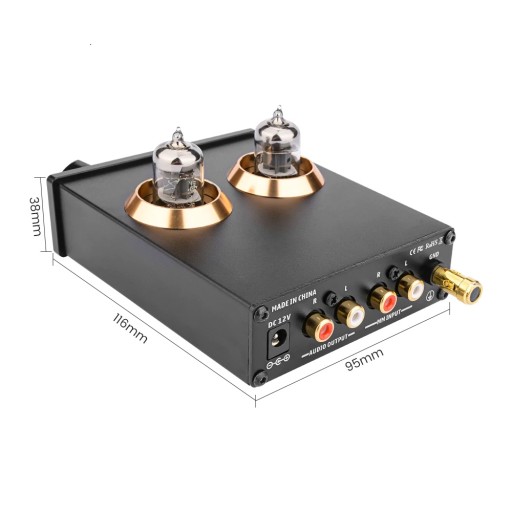 Предусилитель проигрывателя виниловых пластинок AIYIMA Tube-T3 6J2 Phono MM
