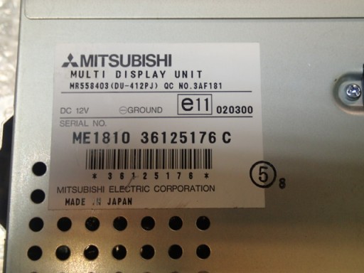 НАВИГАЦИОННЫЙ ДИСПЛЕЙ PAJERO DVD MR558403