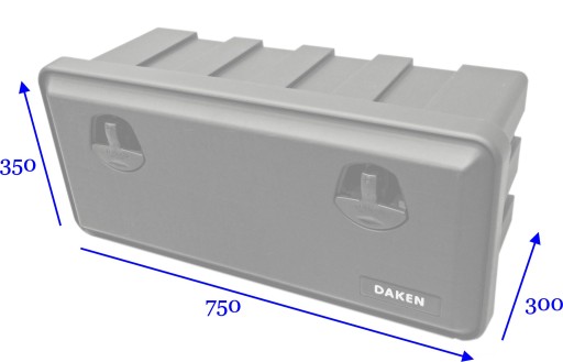Ящик для инструментов DAKEN JUST 750, плоский, 750x350x300, 2 замка для эвакуаторов