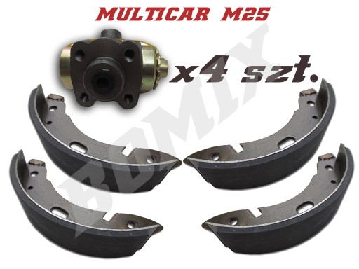 Комплект цилиндров и челюстей Multicar M25 ось/колесо