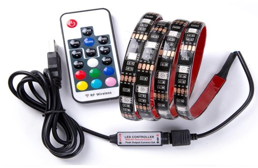 RGB СВЕТОДИОДНАЯ ЛЕНТА USB С ПУЛЬТОМ 1М ПОДСВЕТКА ТВ 5В