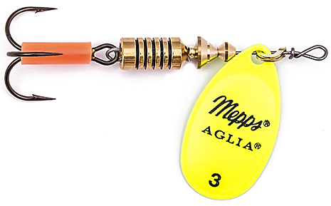 СПИННЕР MEPPS AGLIA FLUO YELLOW № 2/4,5 г ОРИГИНАЛ