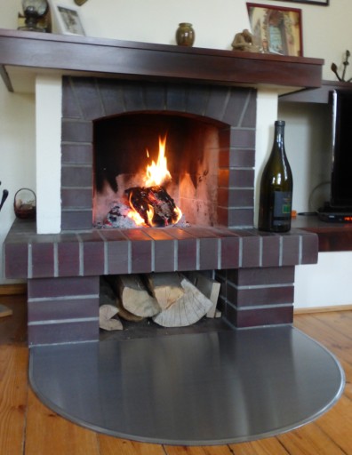 blacha przed kominek stal nierdzewna 80x60cm C