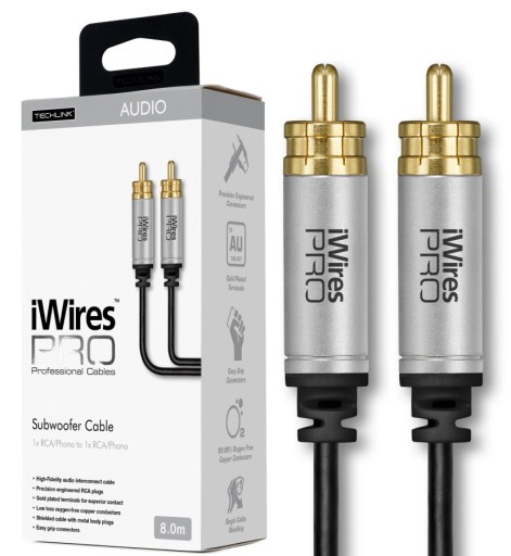 Кабель сабвуфера Techlink 711058 стандарт (RCA - RCA) 8 м