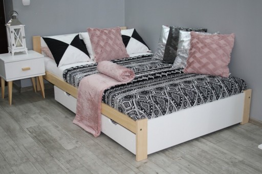 Кровать ЛИЛА 160х200 белая сосна + массивный каркас