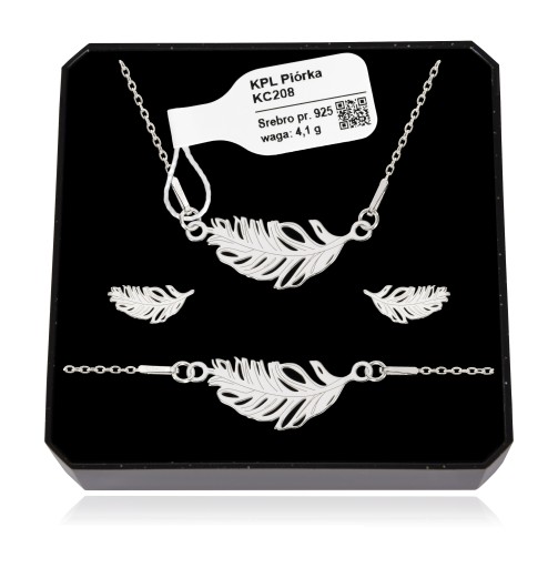 Набор серебряных украшений знаменитостей FEATHER FEATHER