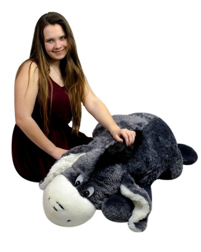 DUŻY OSIOŁ PLUSZOWY MIŚ OSIOŁEK MASKOTKA 120 CM