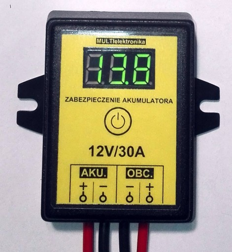 ЗАЩИТА АККУМУЛЯТОРА 12 В/30 А – ПРОГРАММИРУЕМАЯ