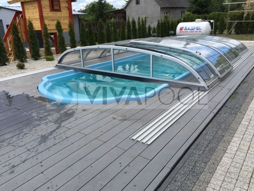ZADASZENIE basenowe Elegant 9,68x4,22x0,85 niskie